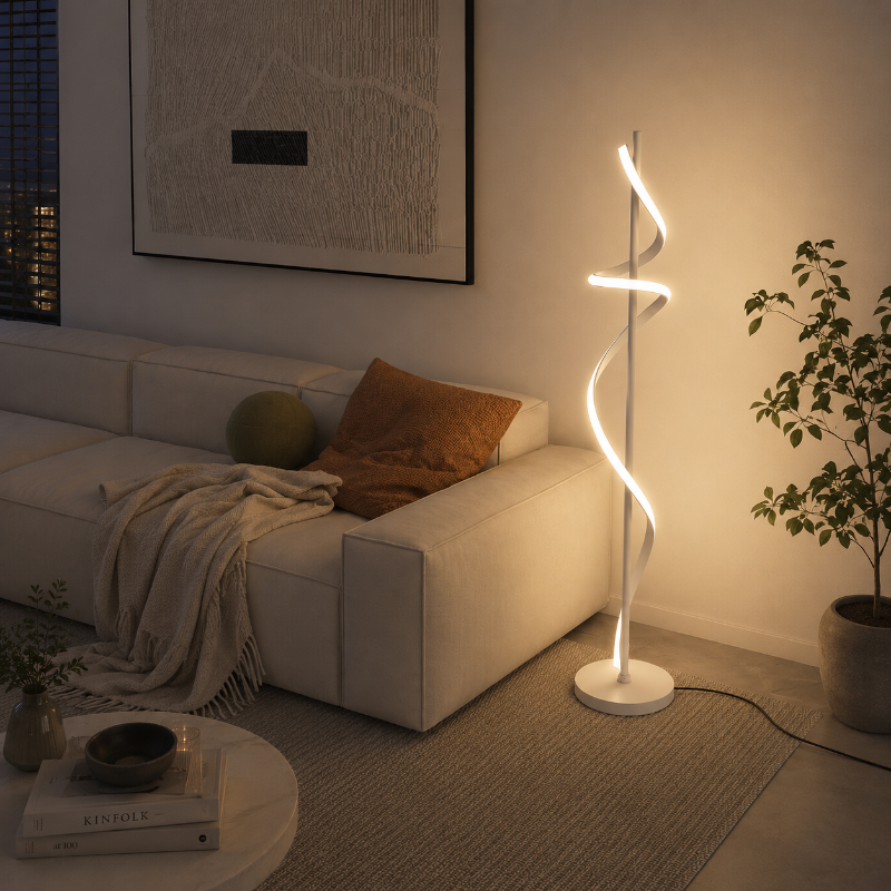 Lampadaire salon Led Blanc