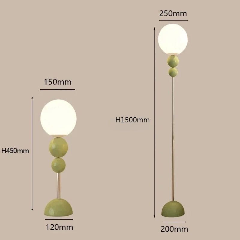 Lampadaire Boule Blanche