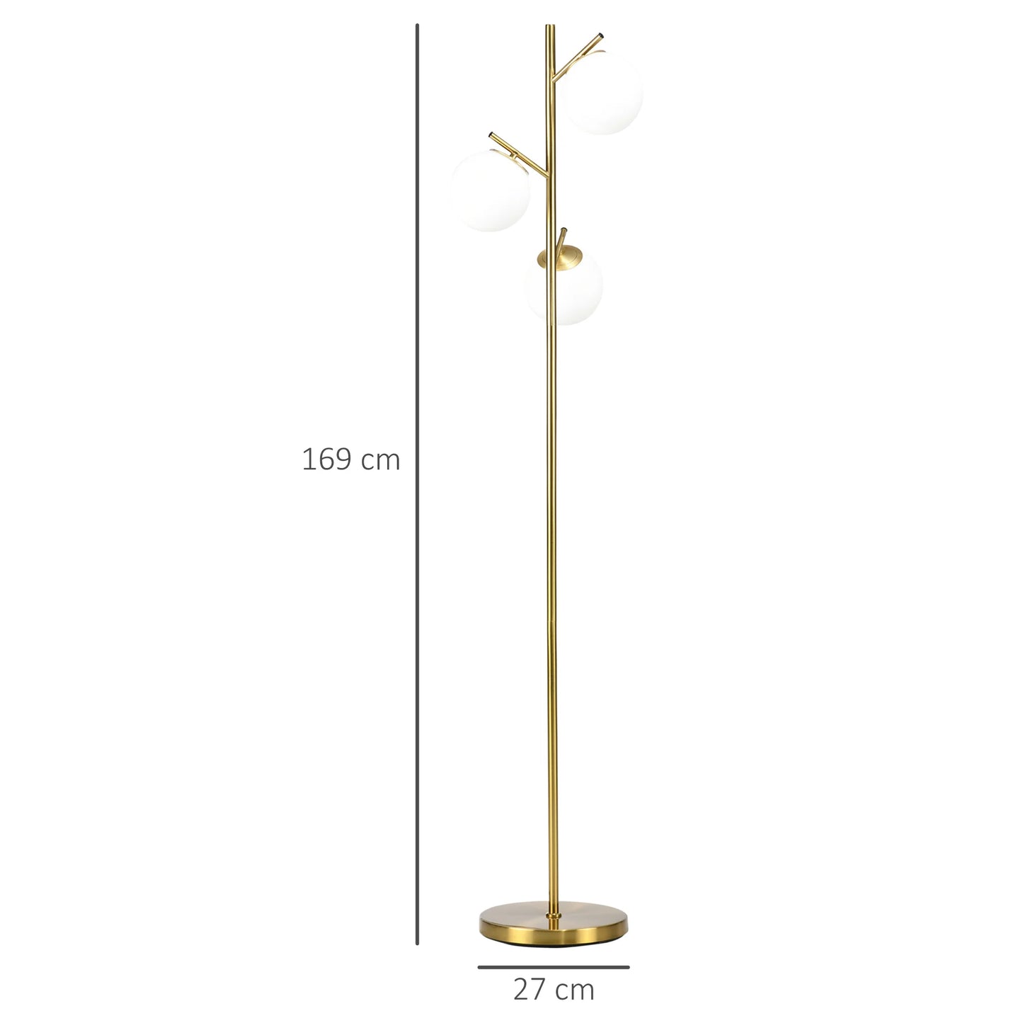 Lampadaire Doré Boule