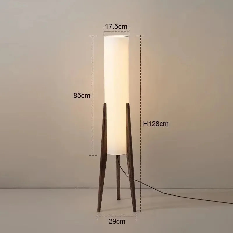 Lampadaire sur trépied bois