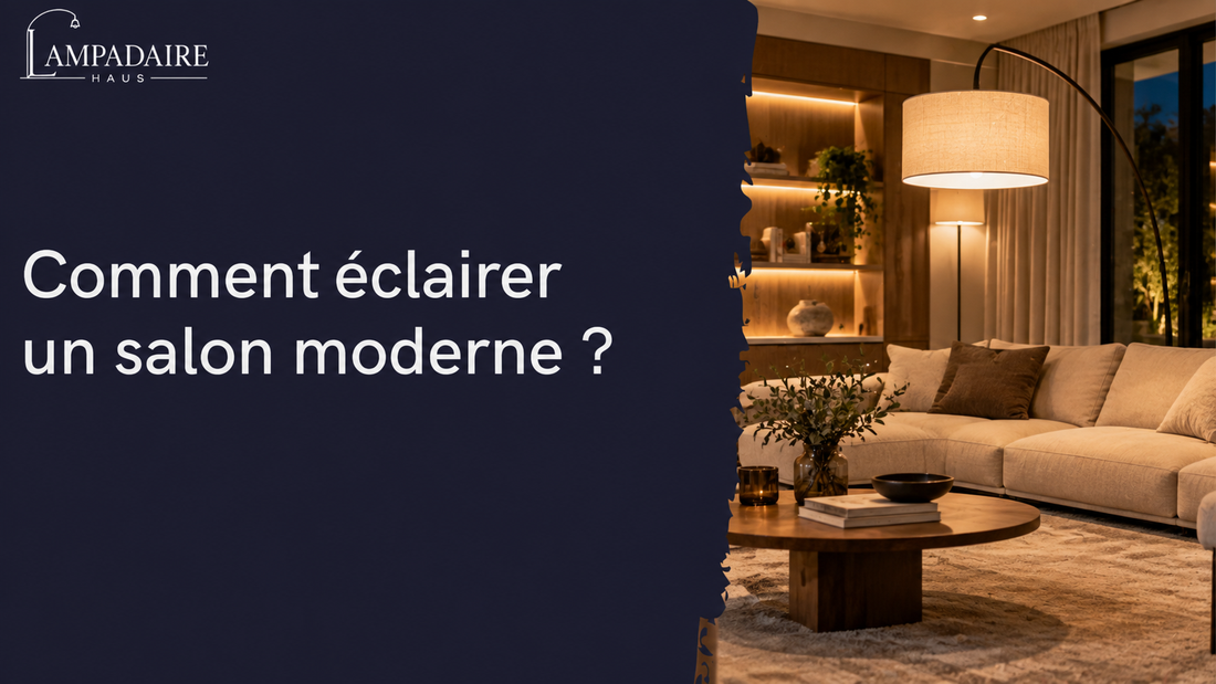 Comment éclairer un salon moderne, éclairage chaleureux et lampadaire design