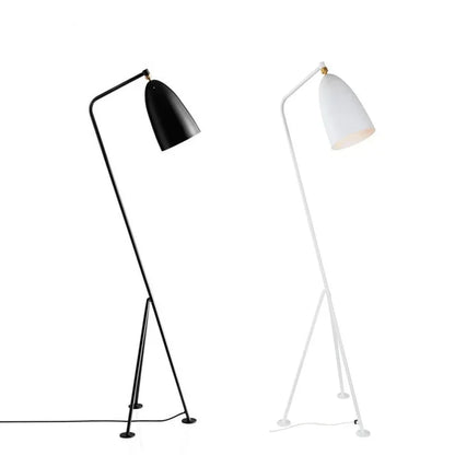 2 lampadaires architecte noir et blanc