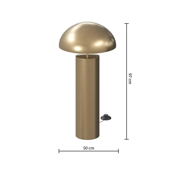 Lampadaire Champignon Doré