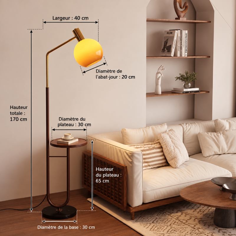 Lampadaire Orange Annee 50