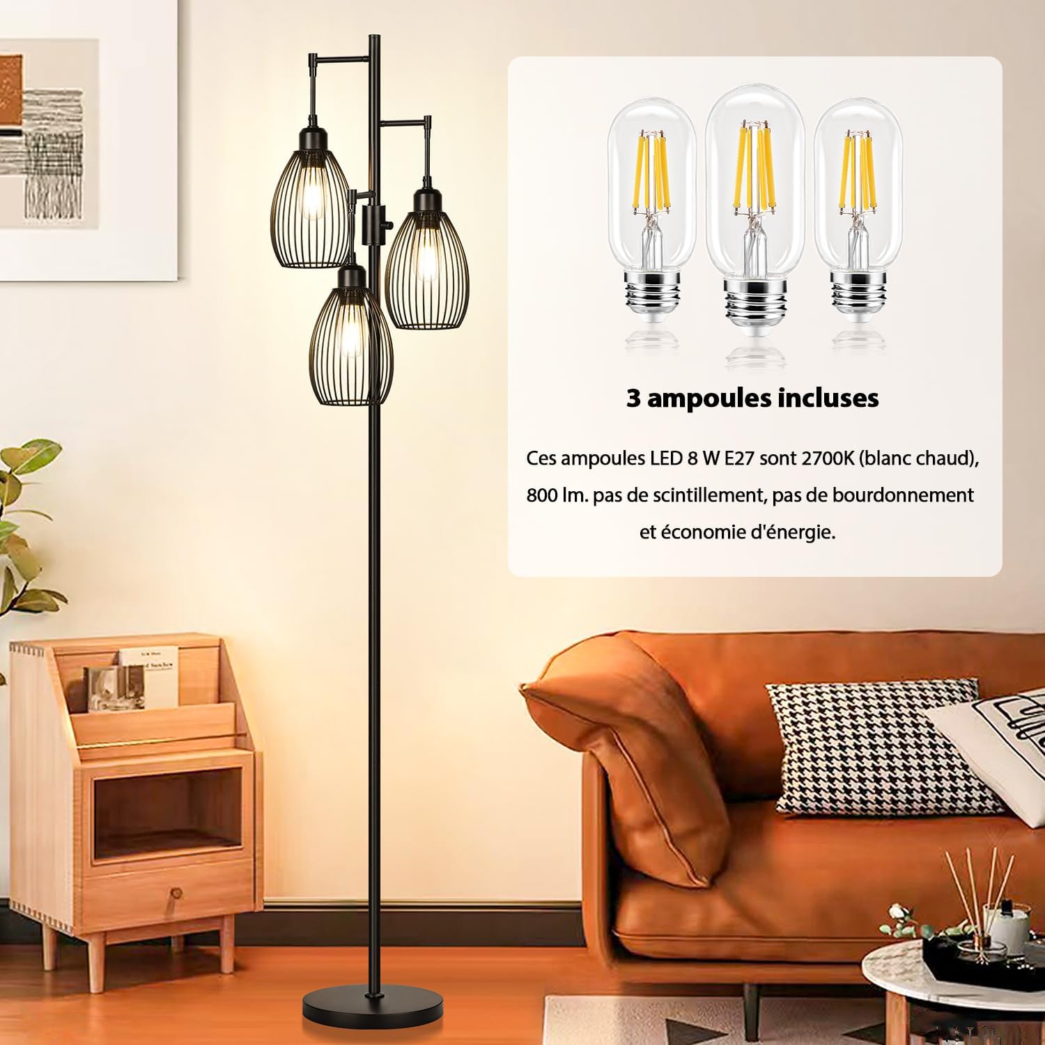 lampadaire 3 ampoule