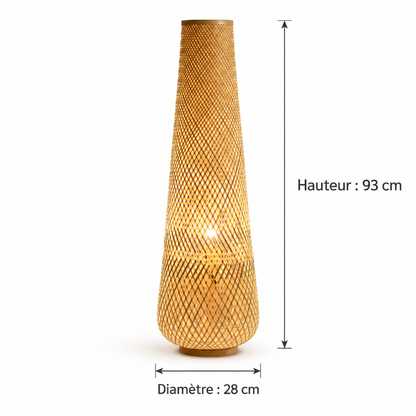 Lampadaire Bambou Rotin