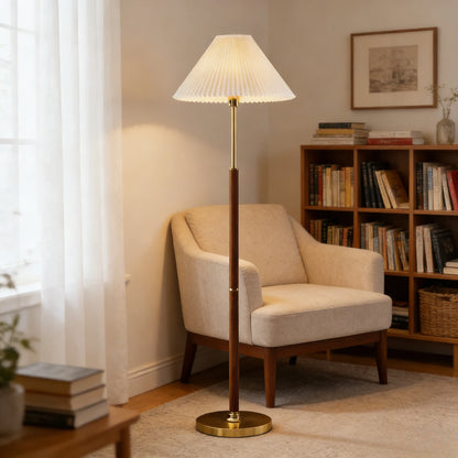 Lampadaire Doré Plissé