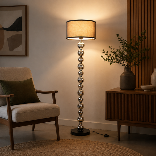Lampadaire Boule Chrome