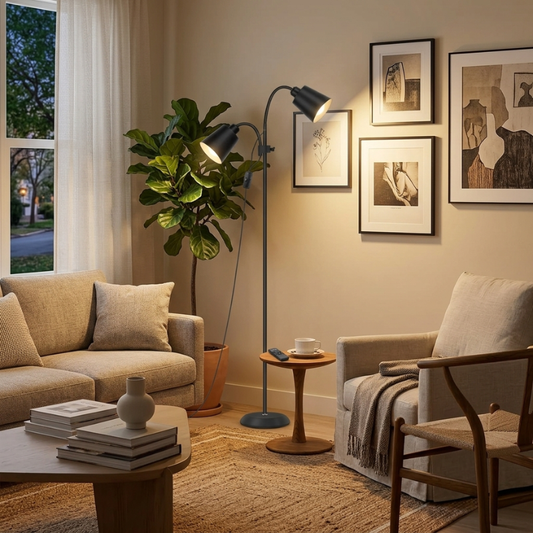 Lampadaire Double Éclairage