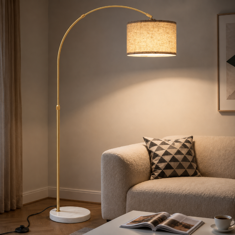 Lampadaire Arc XXL salon 