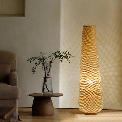 Lampadaire Bambou Rotin