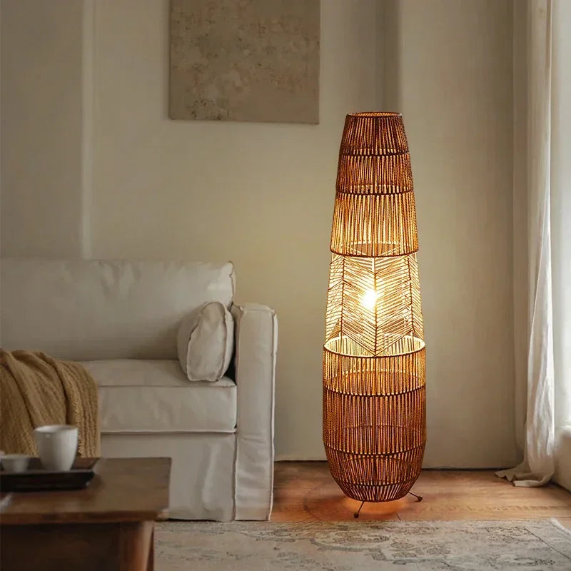 Lampadaire Japonais Bambou