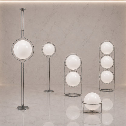 Lampadaire Boule Blanche