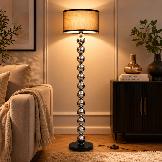 Lampadaire Boule Chrome