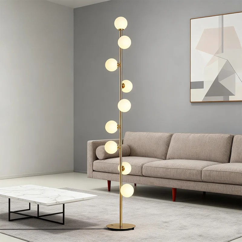 Lampadaire Boules En Verre