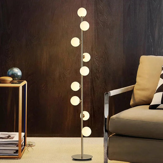 Lampadaire Boules Verre