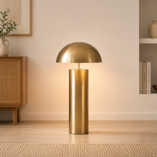 Lampadaire Champignon Doré