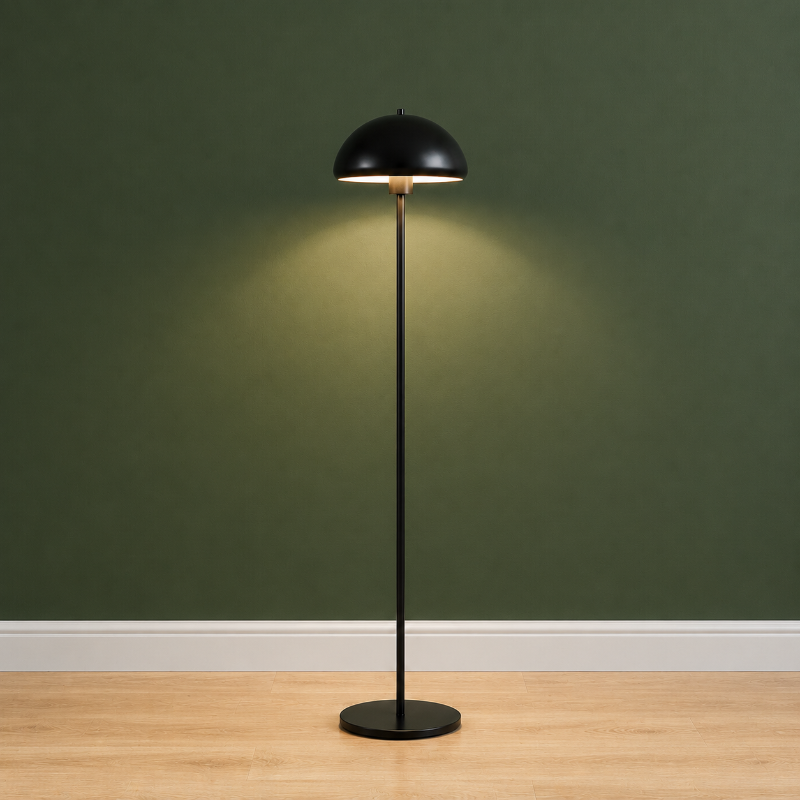 Lampadaire Champignon Noir