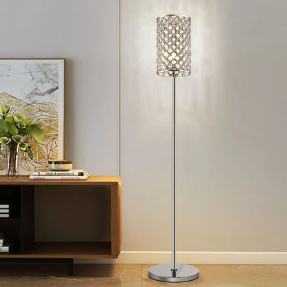 Lampadaire Cristal Design argent
