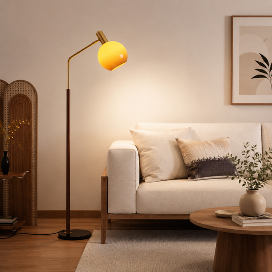 Lampadaire Jaune Moutarde