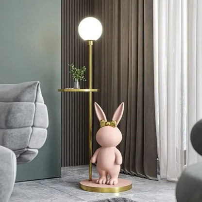 Lampadaire Lapin rose