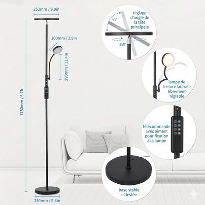 Lampadaire Led Avec Liseuse Et Variateur