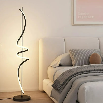 Lampadaire Led Noir spirale