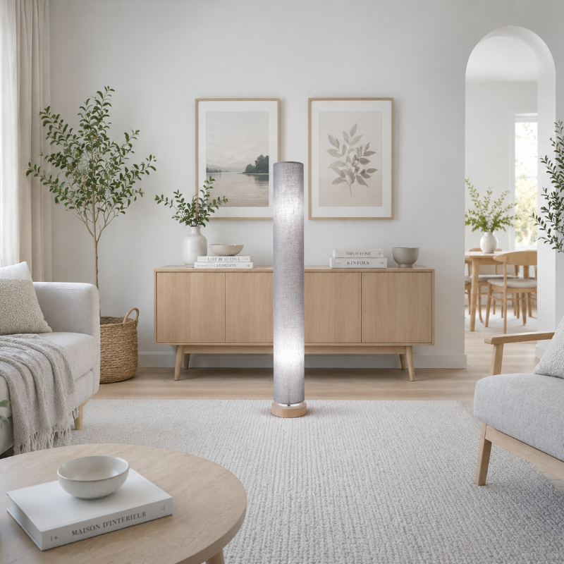 Lampadaire Lin Gris