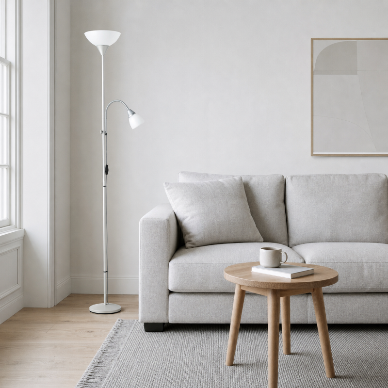 Lampadaire Liseuse blanc
