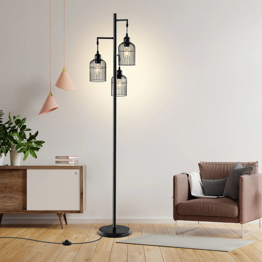 Lampadaire Noir 3 Ampoules
