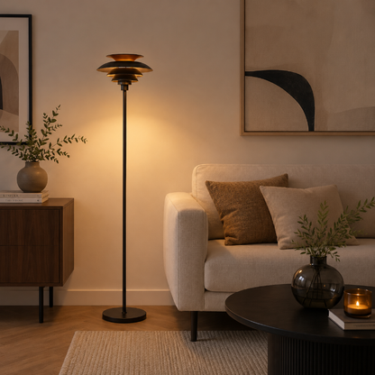 Lampadaire Noir Moderne
