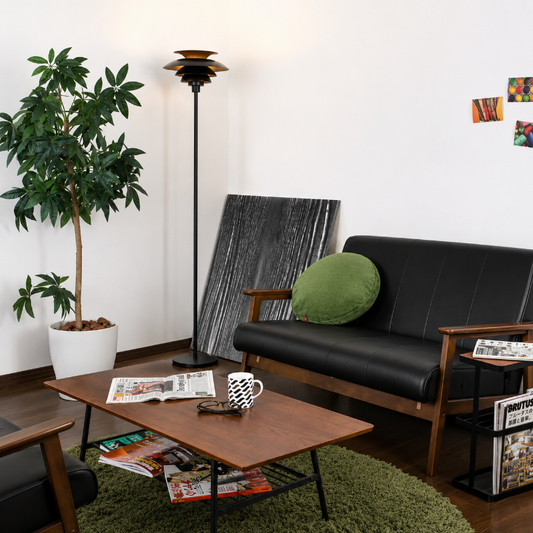 Lampadaire Noir salon moderne 