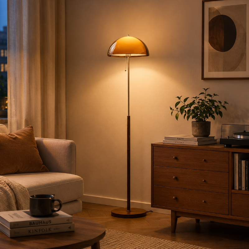 Lampadaire Orange Année 70