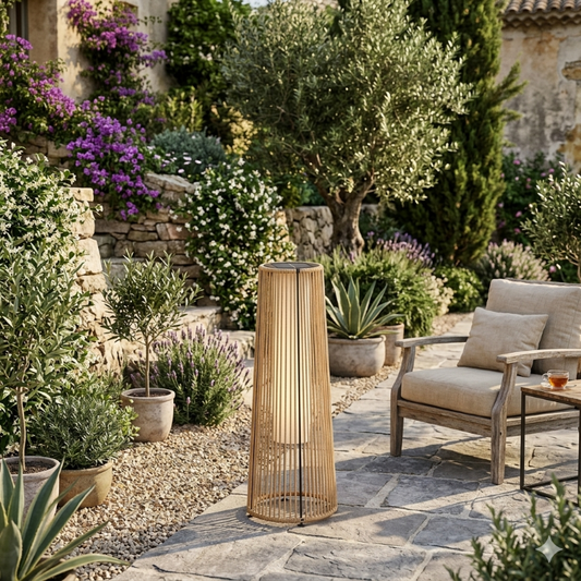 Lampadaire_Rotin_jardin