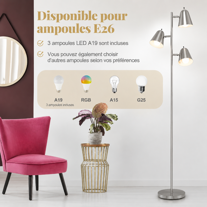 Lampadaire Spots Orientables