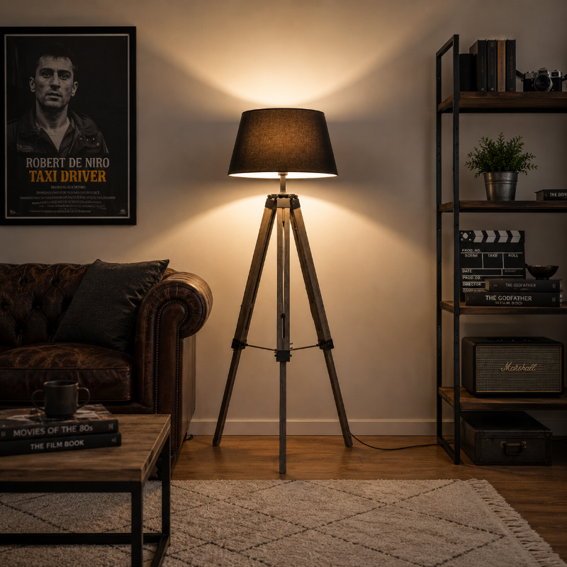 Lampadaire Studio noir 