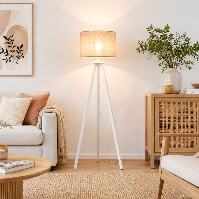 Lampadaire Sur Pied Blanc