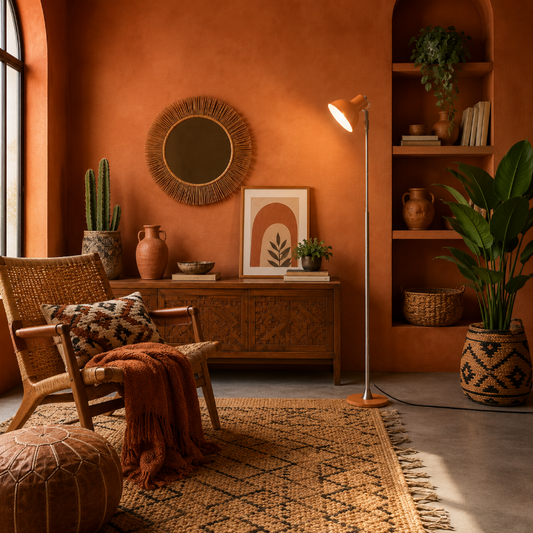 Lampadaire Sur Pied Orange