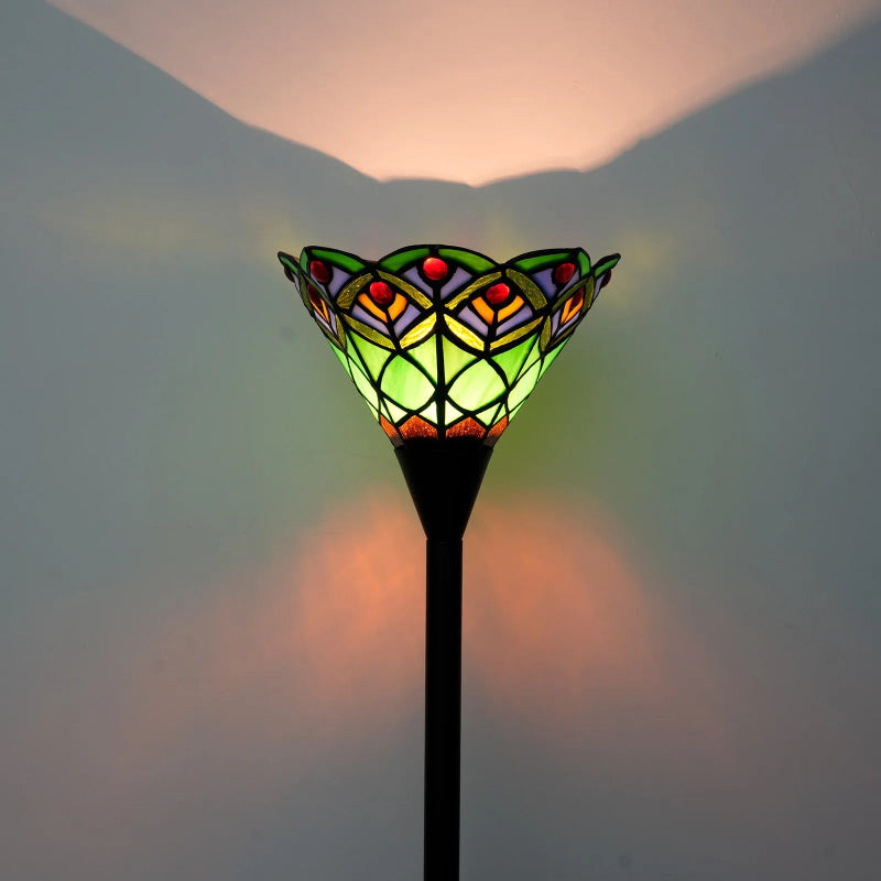 Lampadaire Tiffany vert