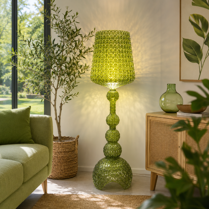Lampadaire Verre Vert