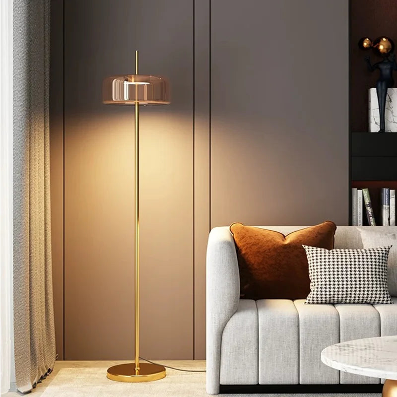 Lampadaire Verre doré