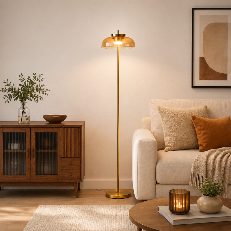 Lampadaire Verre fumée Design​