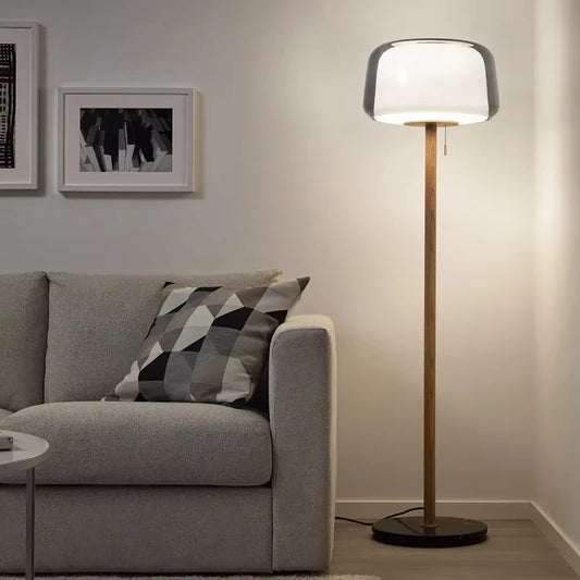 Lampadaire abat jour verre