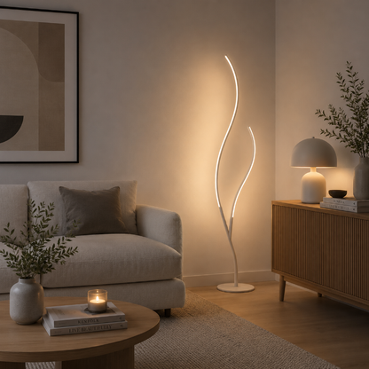 Lampadaire blanc Branche D'Arbre