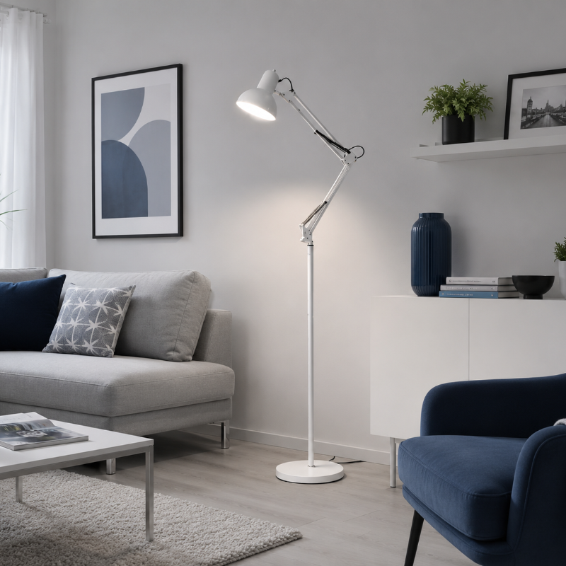 Lampadaire burau blanc 
