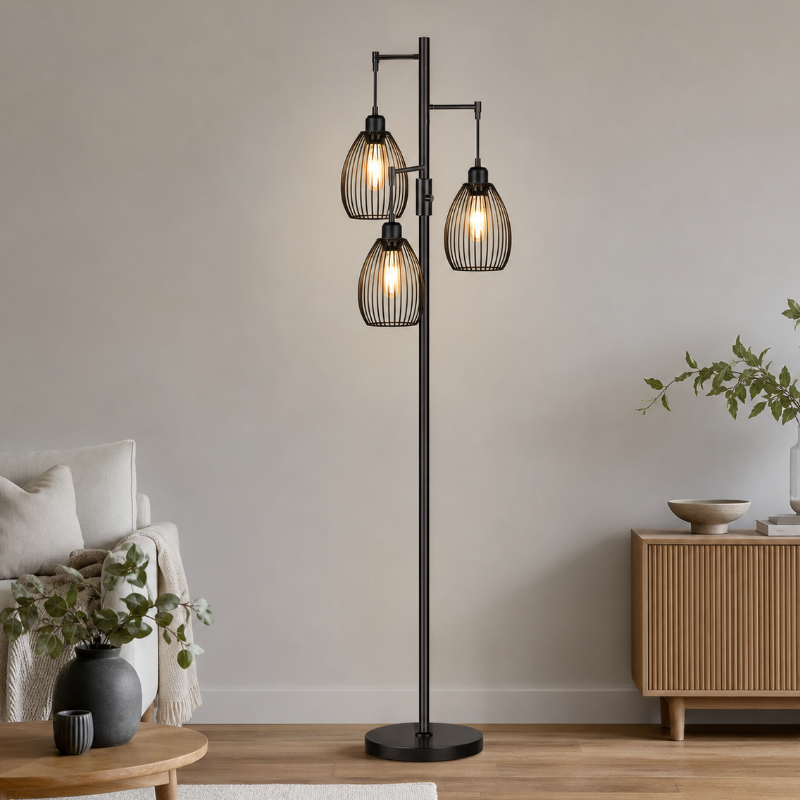 Lampadaire cage oiseau 