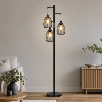 Lampadaire cage oiseau 
