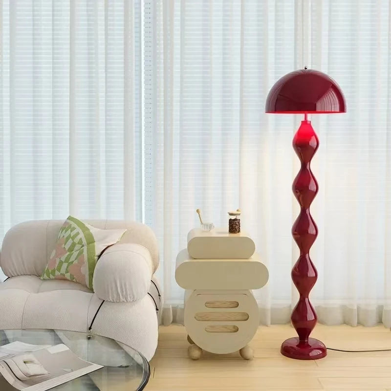 Lampadaire contemporain  rouge 
