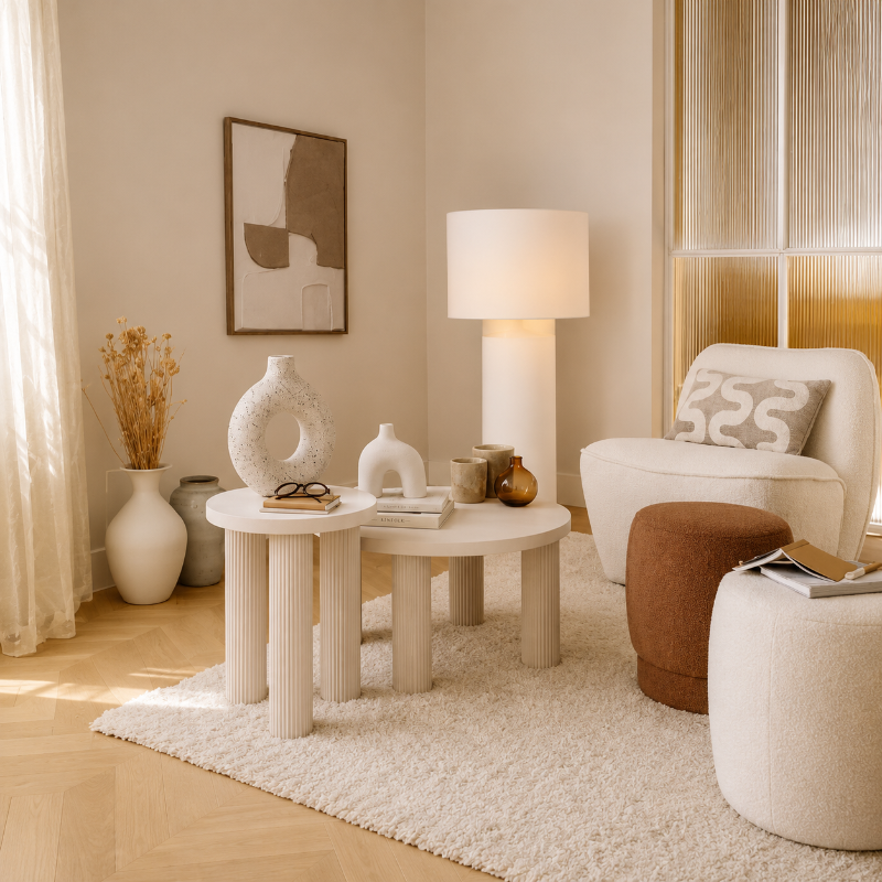 Lampadaire design Blanc