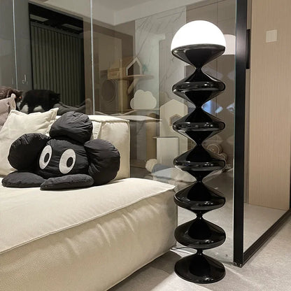 Lampadaire design contemporain noir 